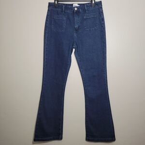 Princess Polly delta mid rise flare denim Jeans Size 6